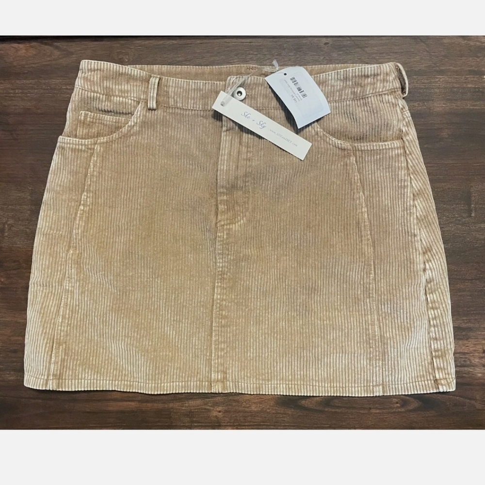 NWT She+sky corduroy mini skirt